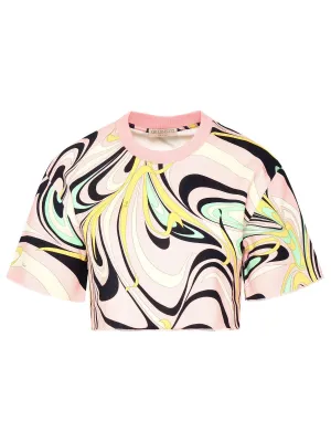 Emilio Pucci Crewneck Cropped T-Shirt