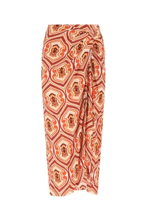 Etro Allover Graphic Print Skirt