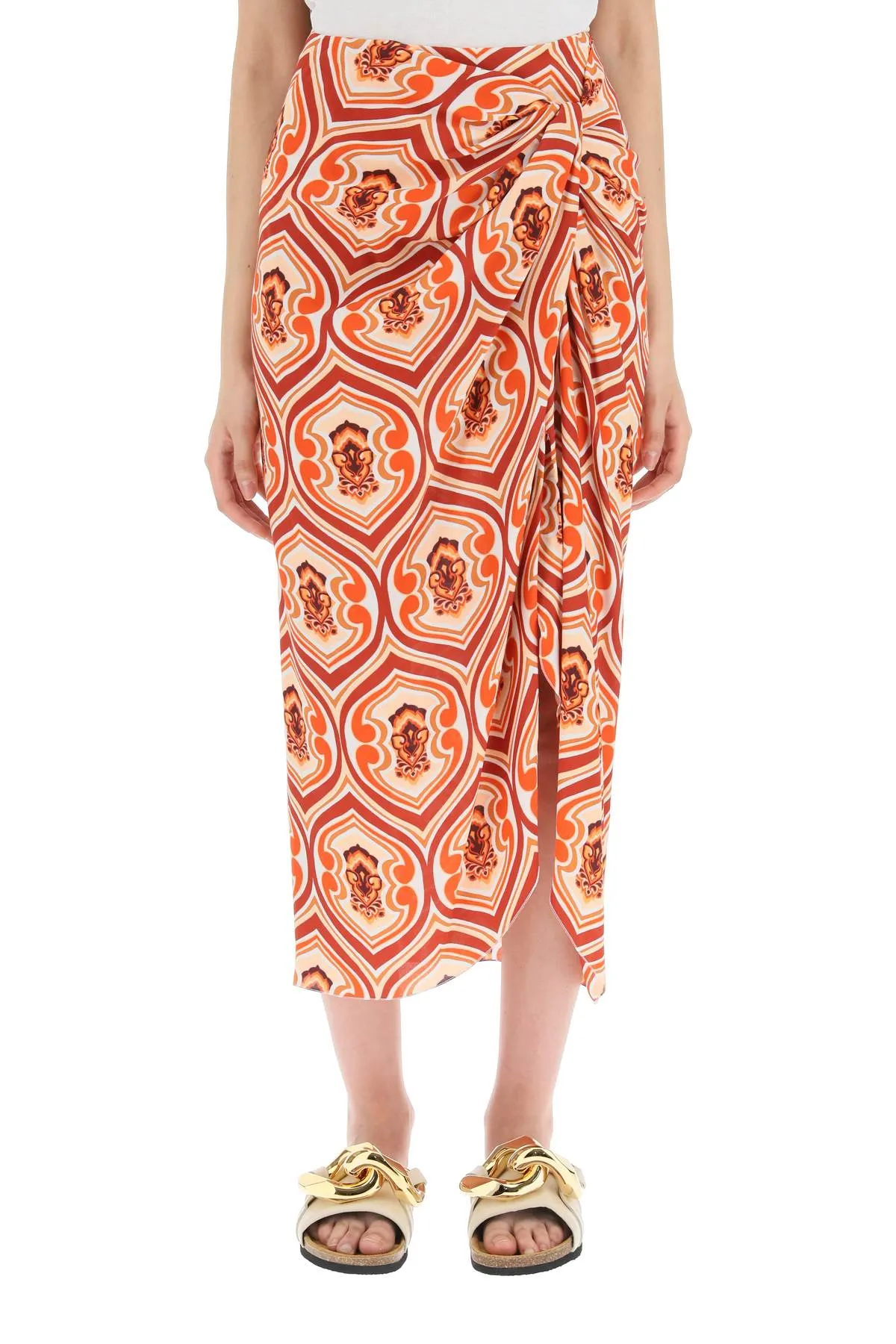 Etro Allover Graphic Print Skirt