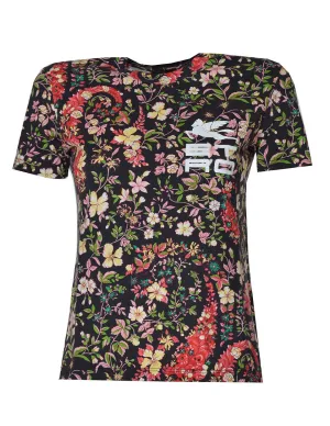 Etro Floral Printed Crewneck T-Shirt