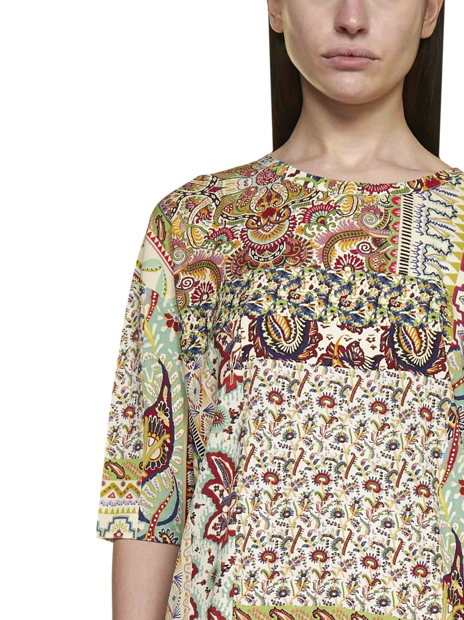 Etro Floral Printed Crewneck Top