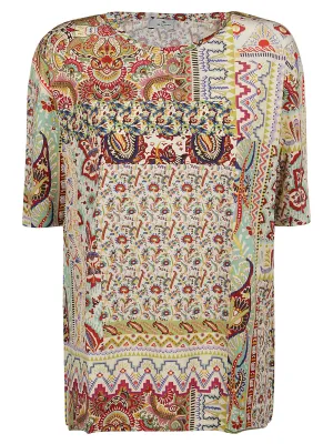 Etro Floral Printed Crewneck Top