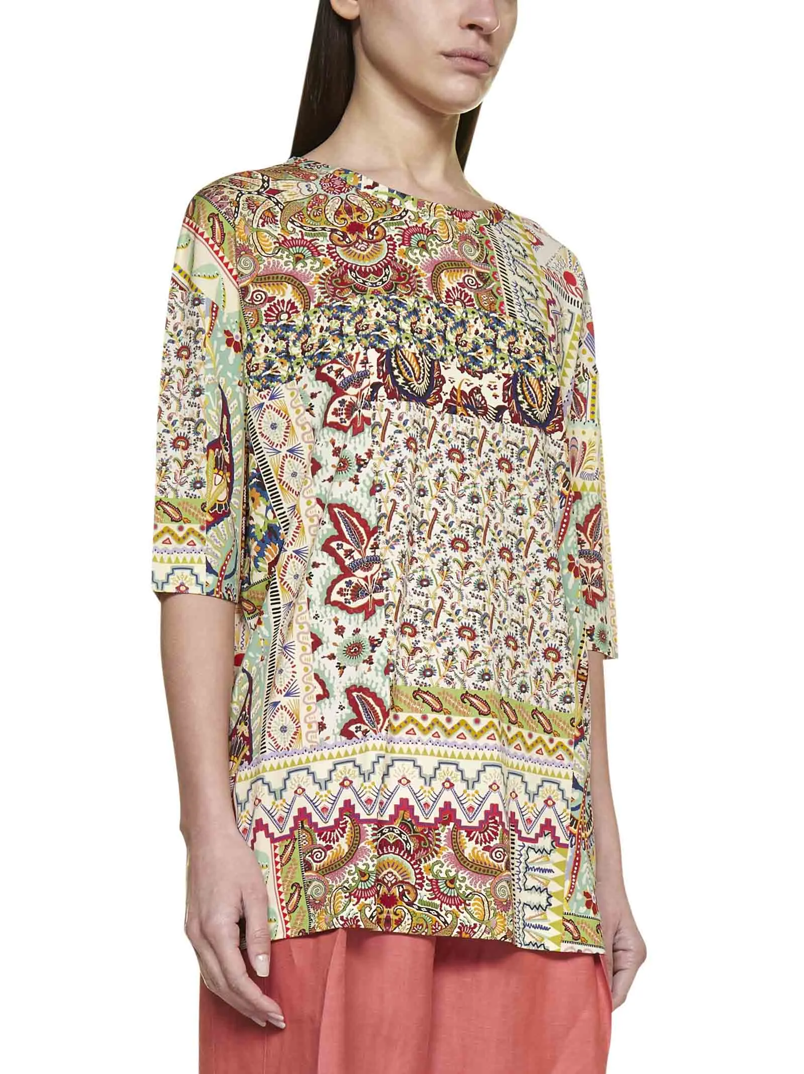Etro Floral Printed Crewneck Top
