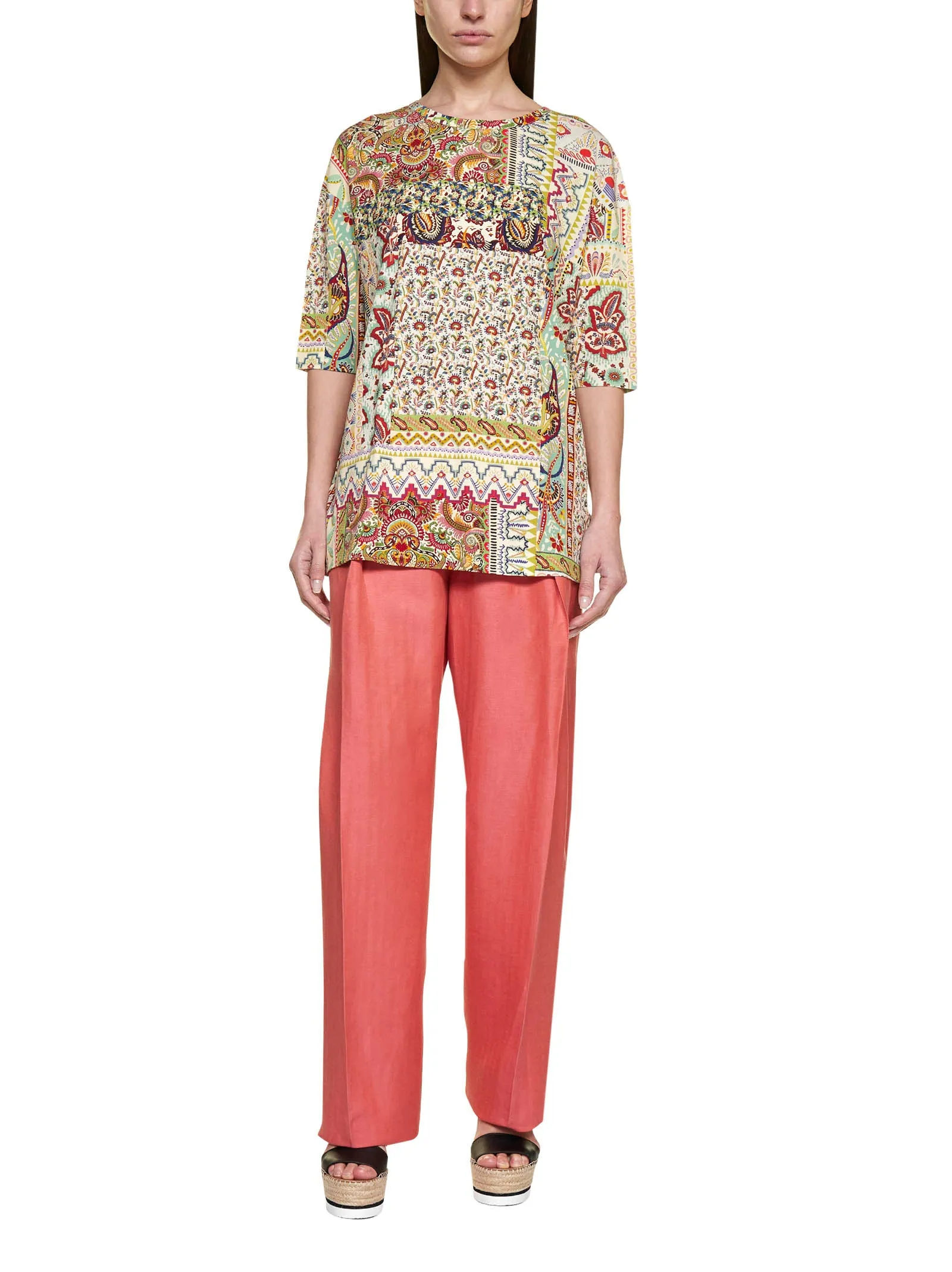 Etro Floral Printed Crewneck Top