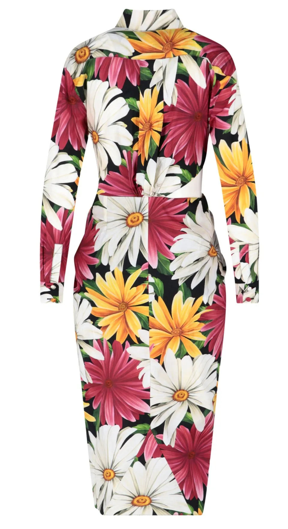 Etro Floral Printed Cut-Out Shirt Dress