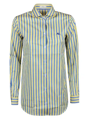 Etro Logo Embroidered Striped Shirt