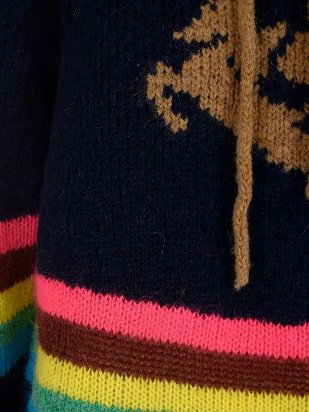 Etro Logo Intarsia Striped Hoodie