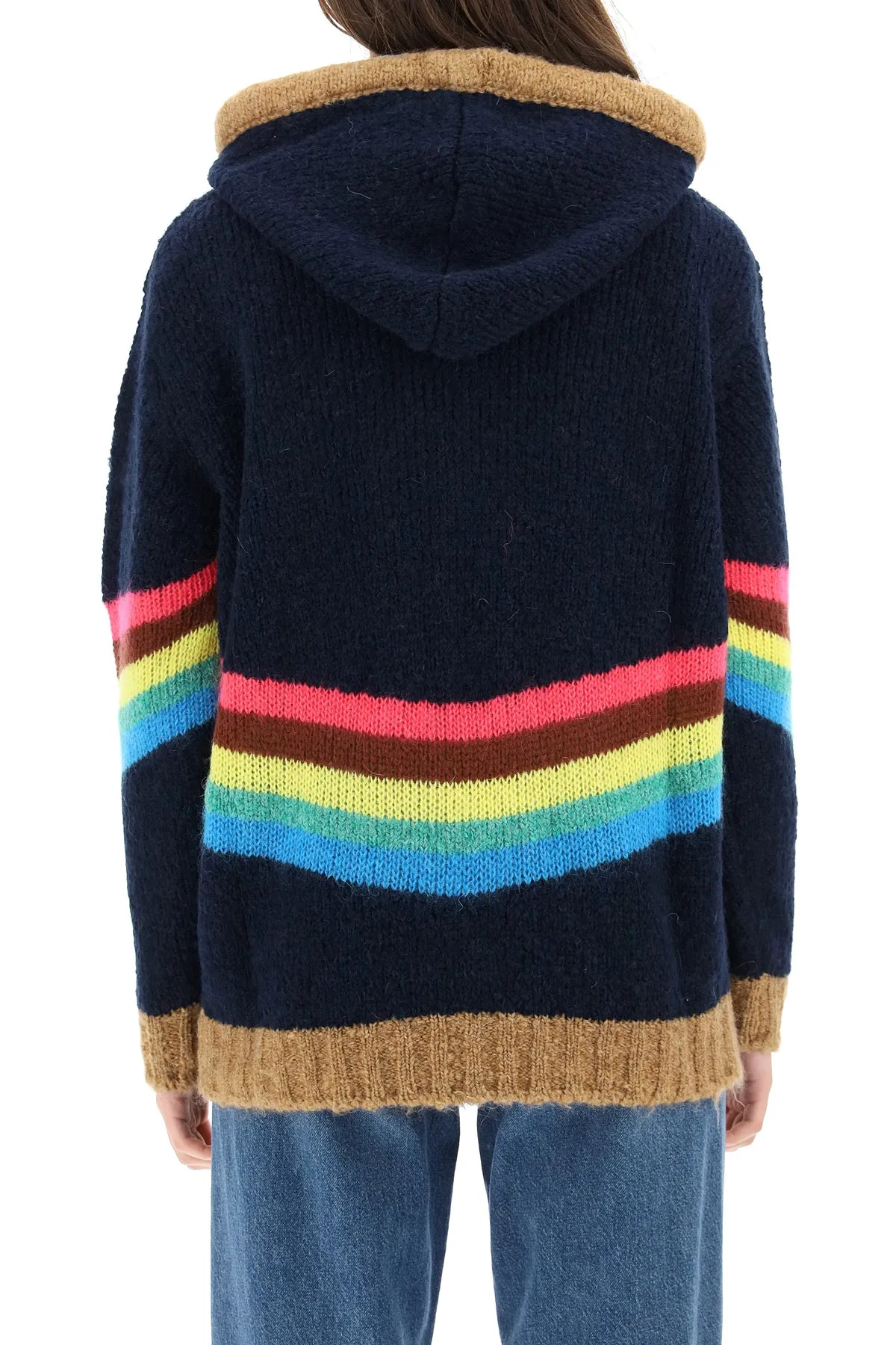 Etro Logo Intarsia Striped Hoodie