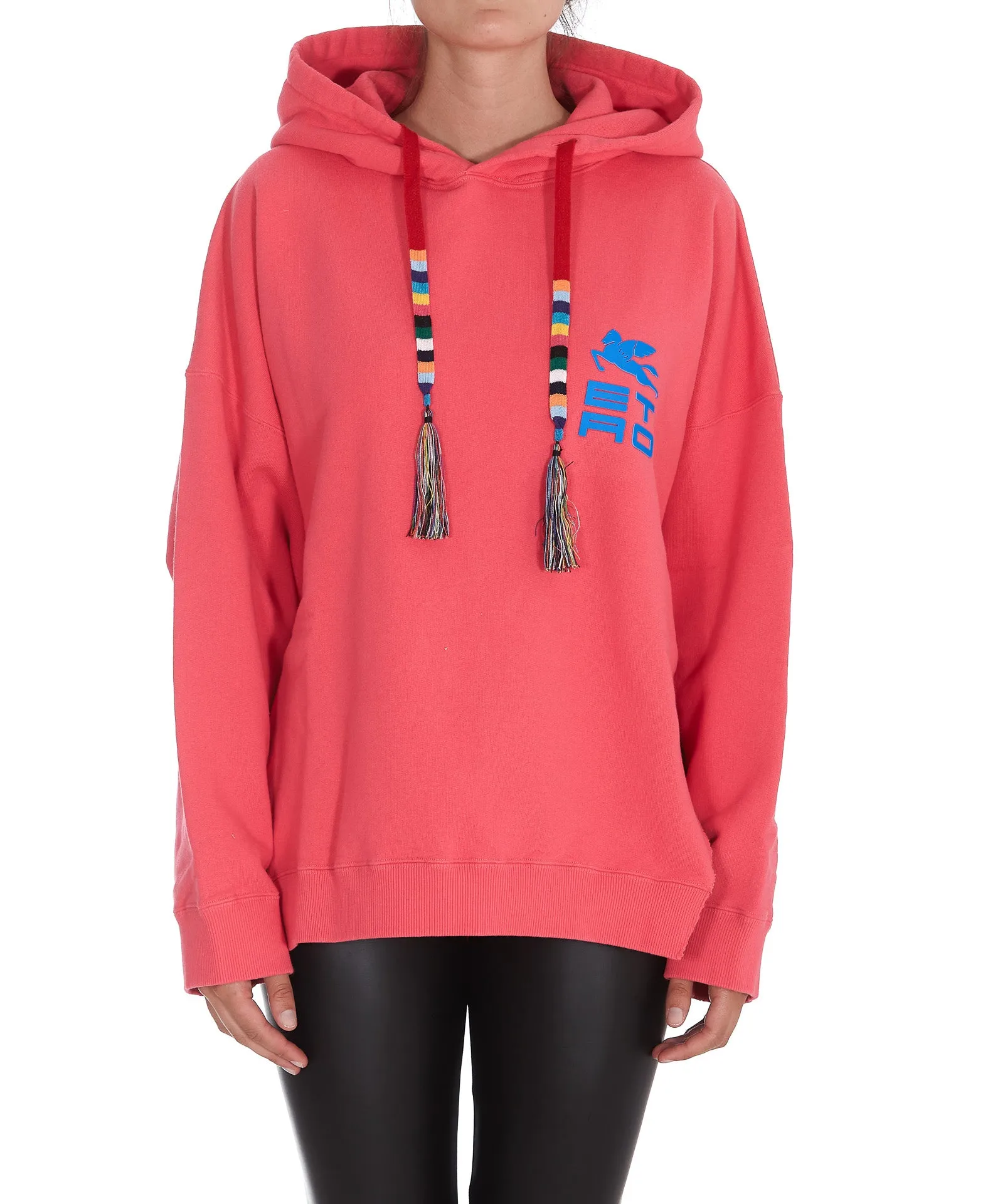 Etro Logo Print Drawstring Hoodie