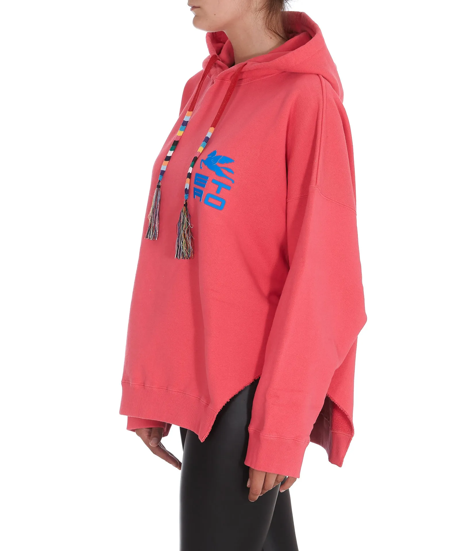 Etro Logo Print Drawstring Hoodie