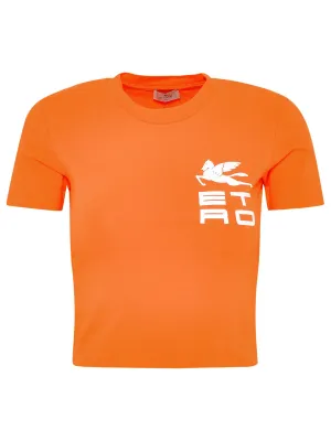 Etro Logo Printed Cropped T-Shirt