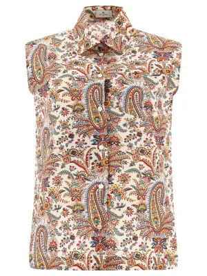 Etro Paisley Printed Sleeveless Top