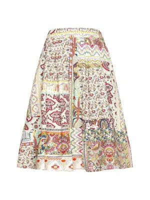 Etro Patchwork Printed Midi Skirt