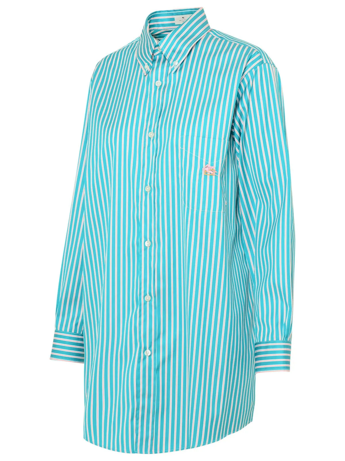 Etro Pegaso Embroidered Striped Shirt