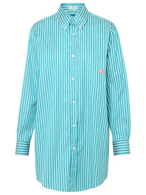 Etro Pegaso Embroidered Striped Shirt