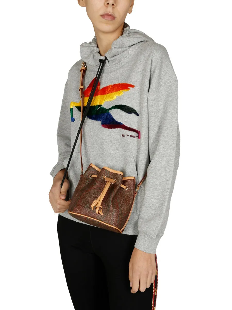 Etro Pegasus Flocked Drawstring Hoodie