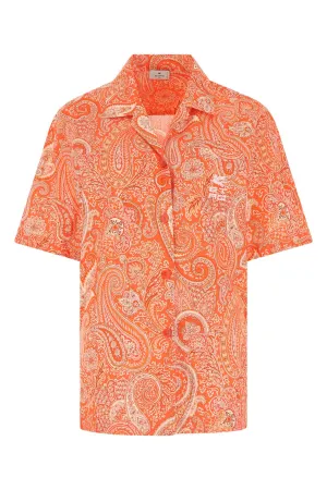 Etro Short-Sleeve Graphic Printed Shirt