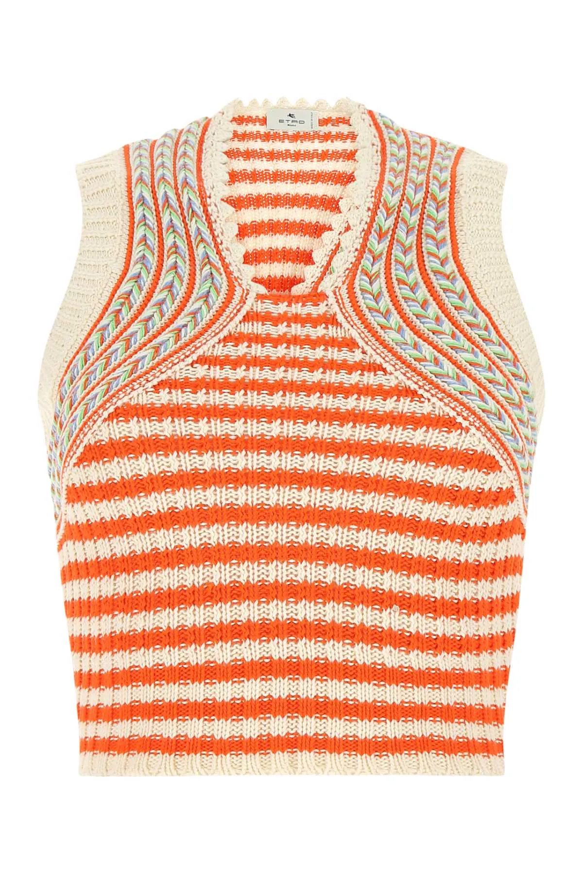 Etro Striped Knitted Sleeveless Top