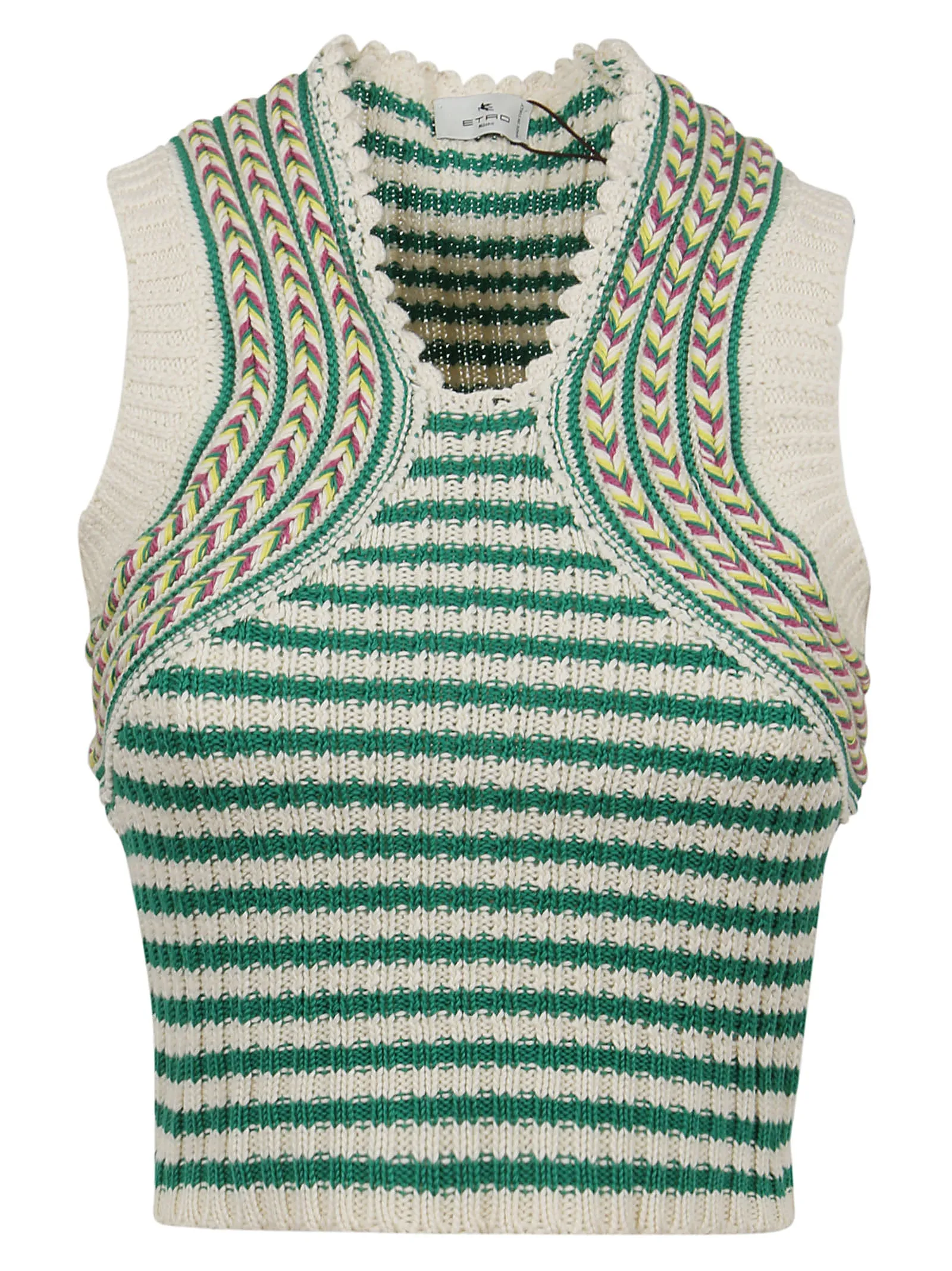 Etro Striped Knitted Sleeveless Top