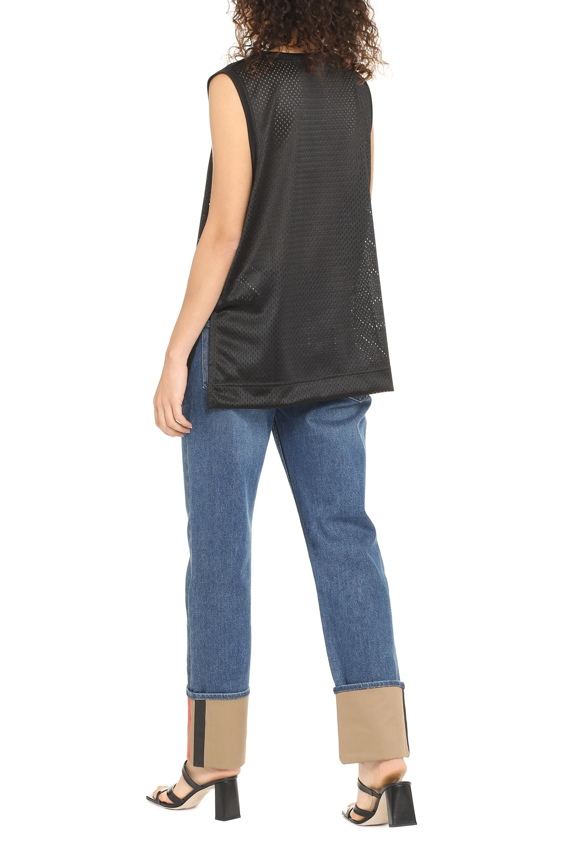 Fendi Logo Micromesh Tank Top