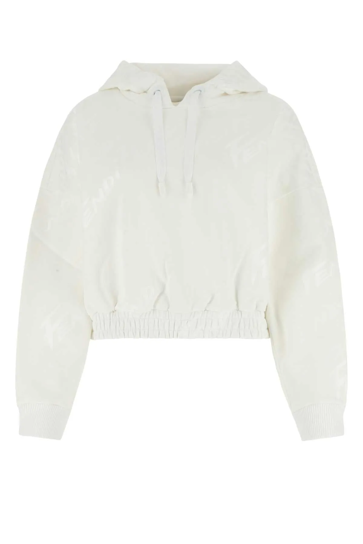 Fendi Logo Print Drawstring Hoodie