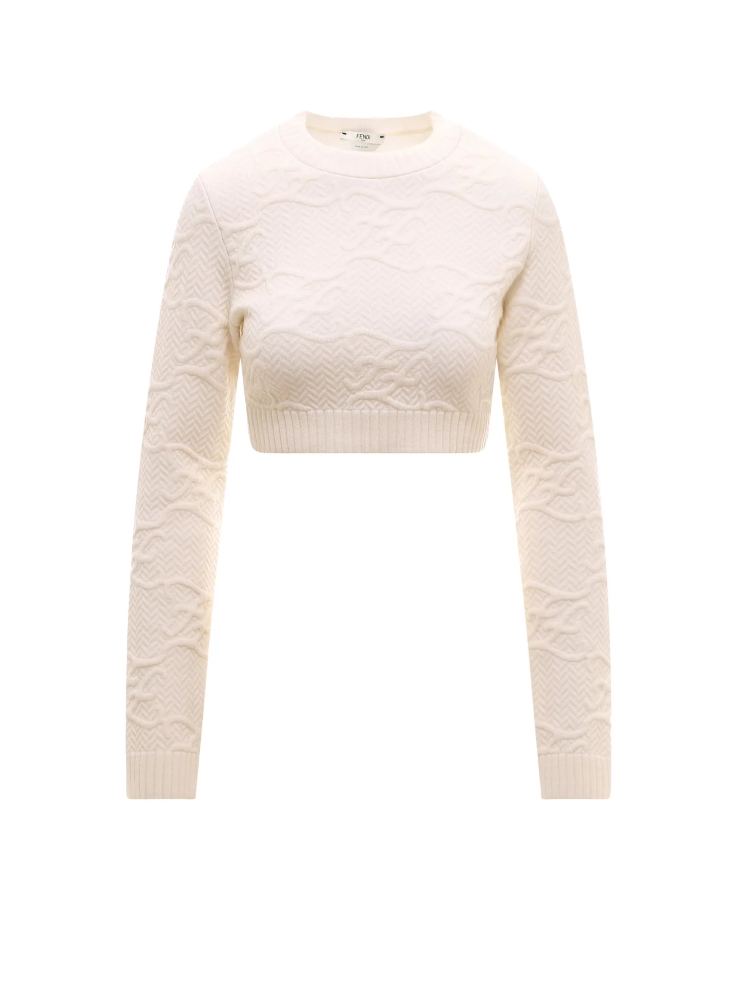 Fendi Long Sleeved Cropped Top