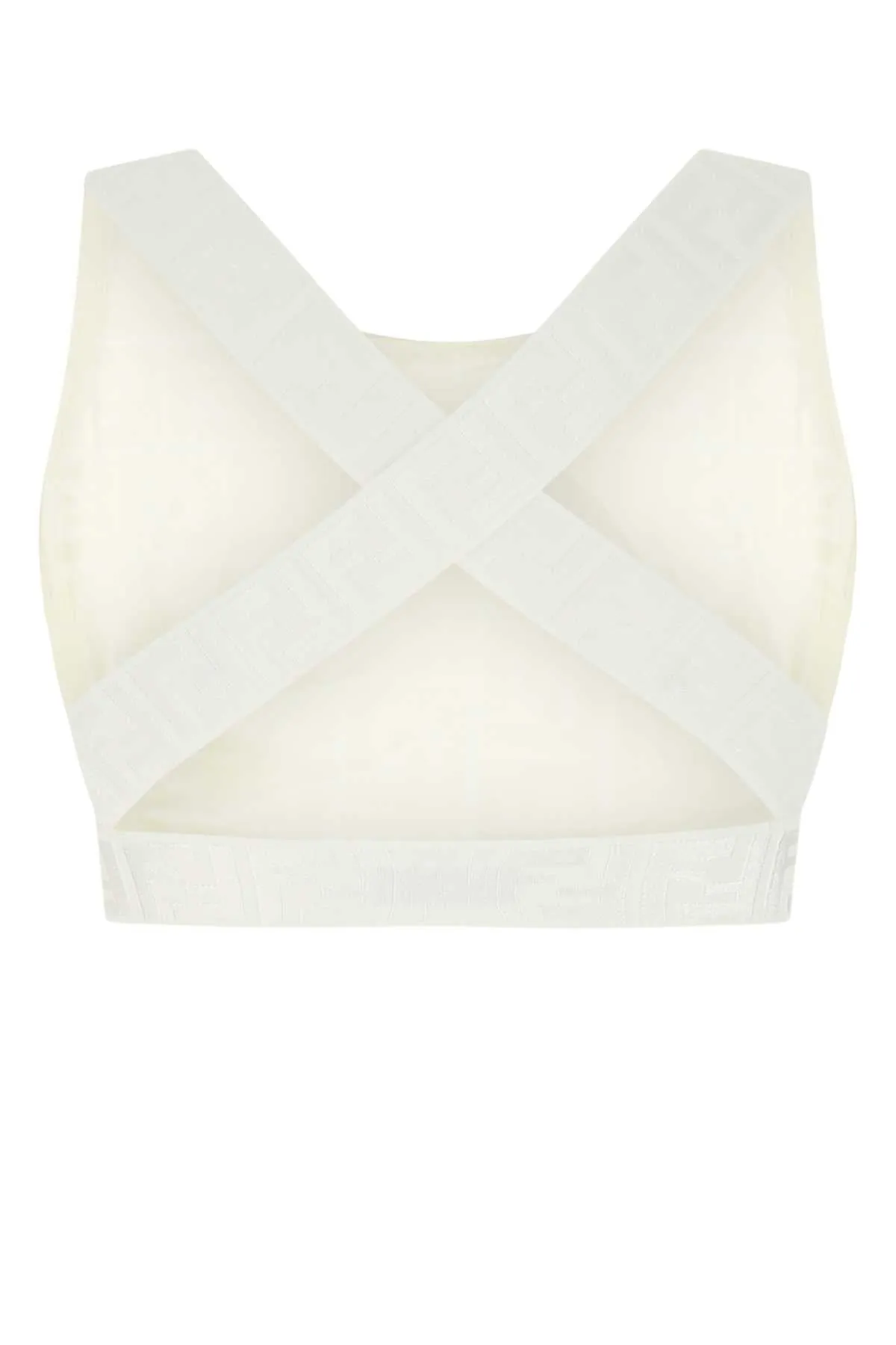 Fendi Monogram Jacquard Crewneck Cropped Top