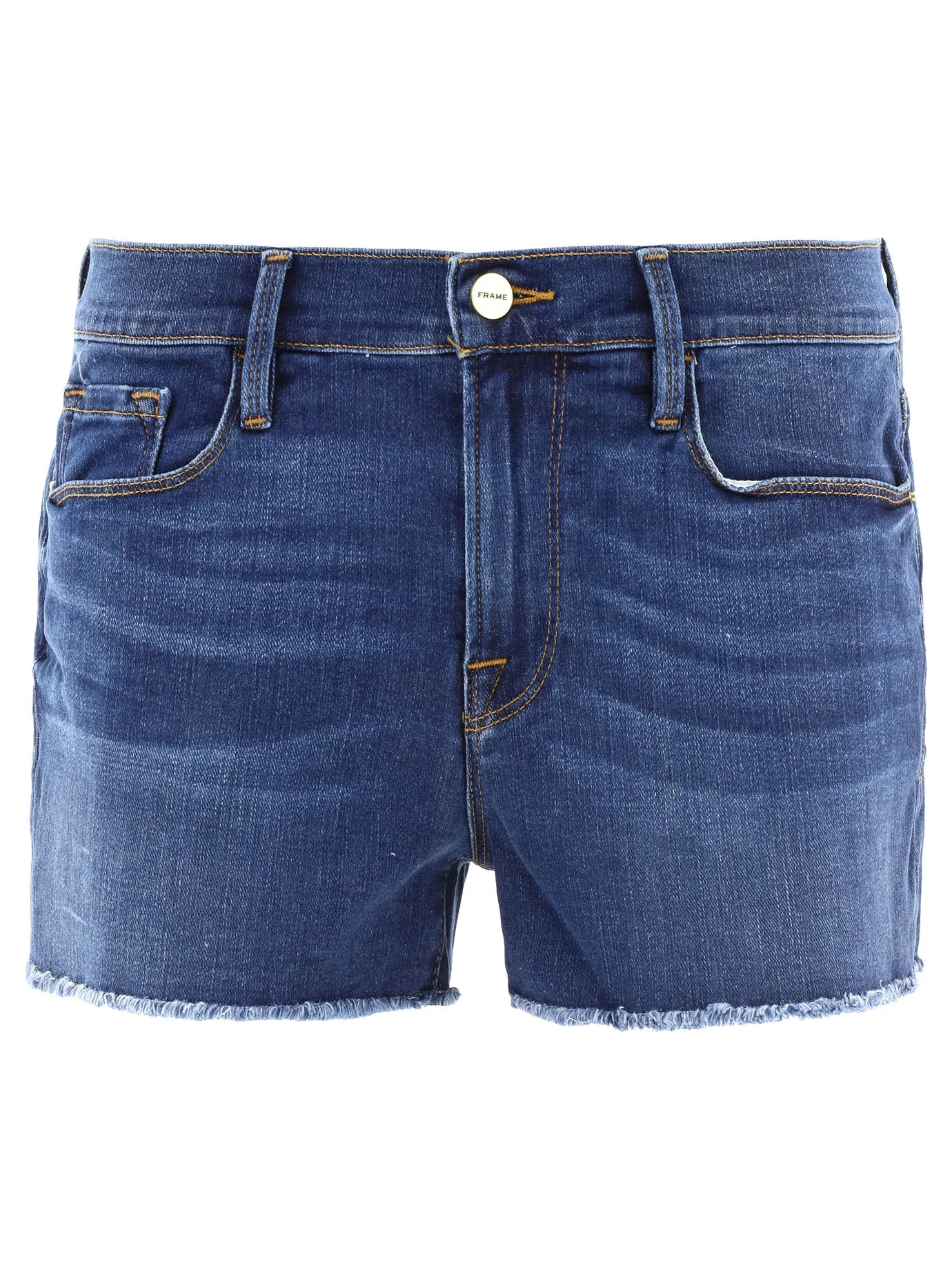 Frame Mid-Rise Denim Shorts
