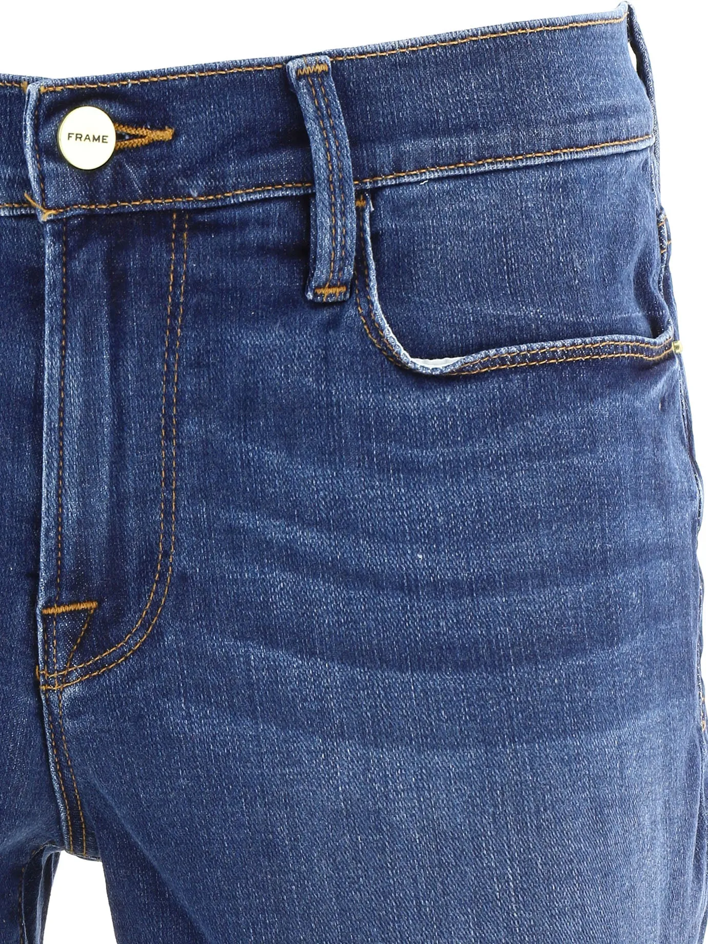 Frame Mid-Rise Denim Shorts