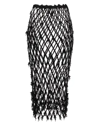 Ganni Beaded Netting Skirt