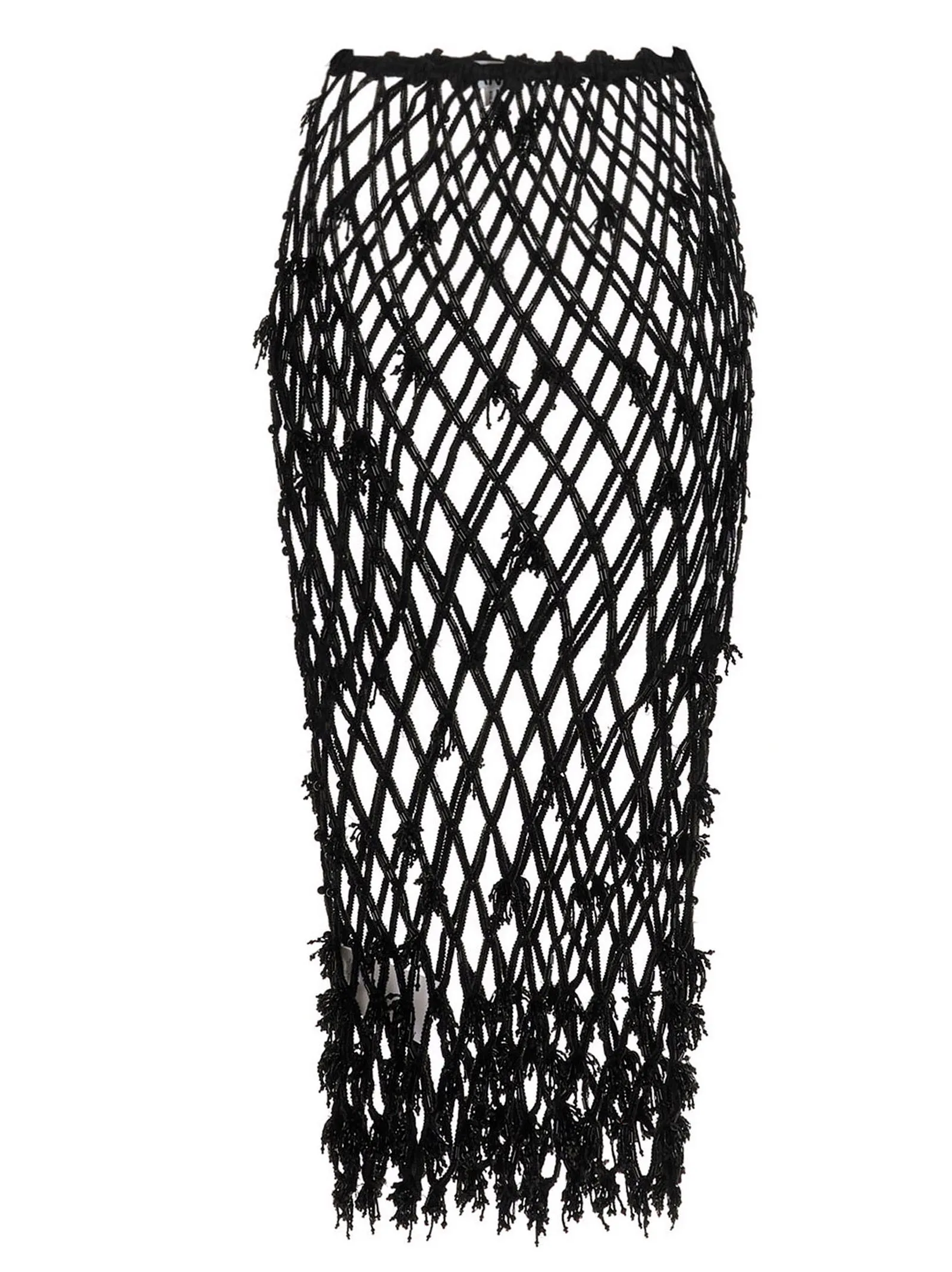 Ganni Beaded Netting Skirt