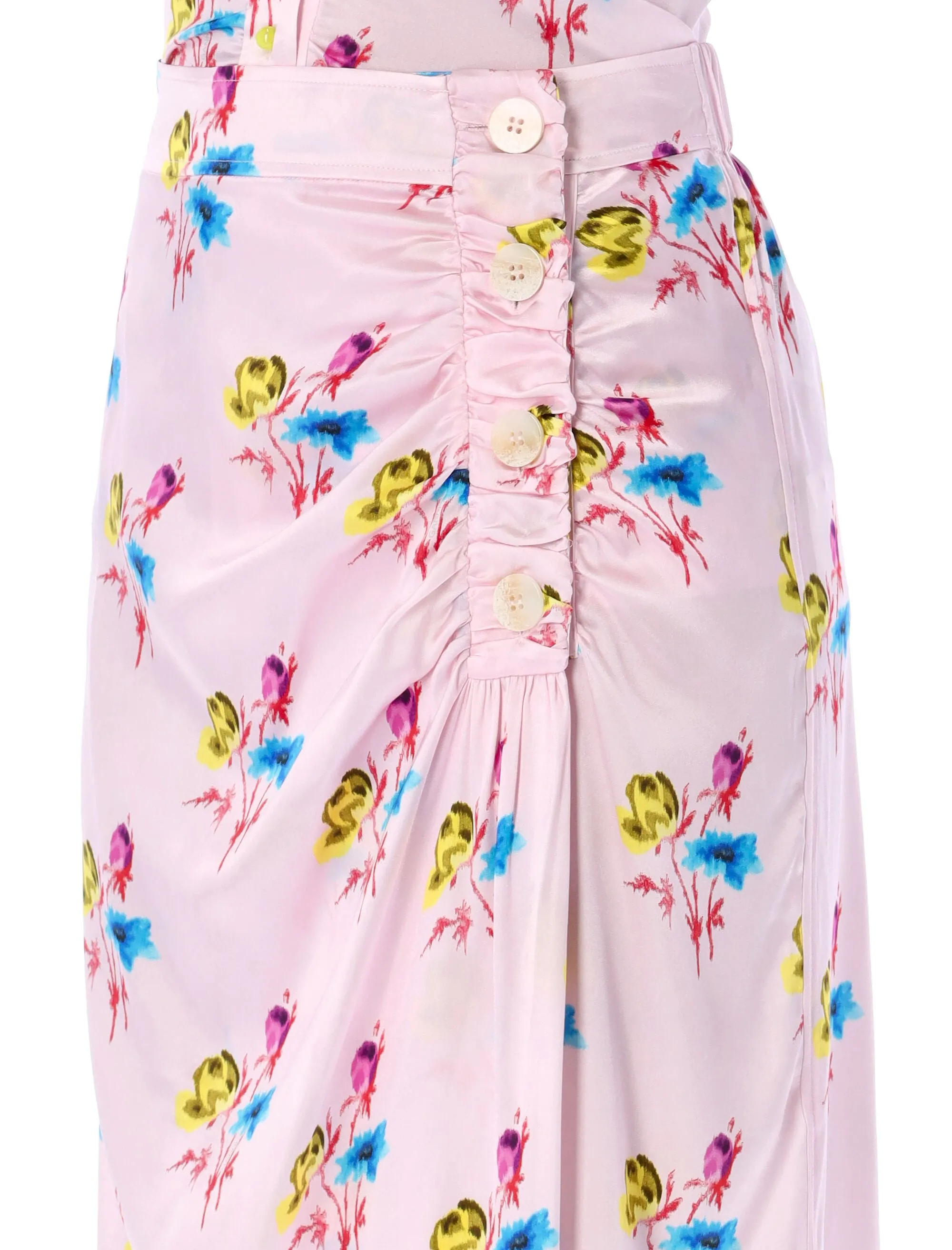 Ganni Floral Printed Midi Skirt