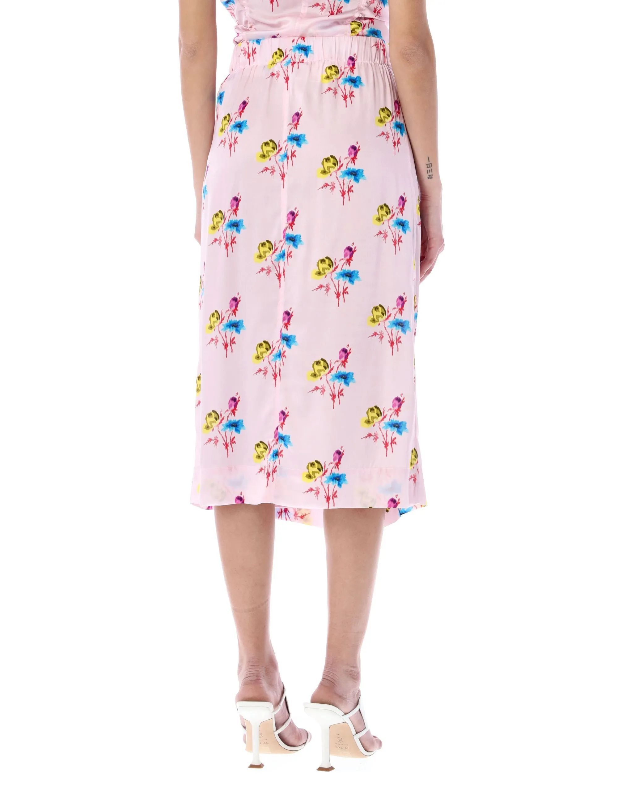 Ganni Floral Printed Midi Skirt