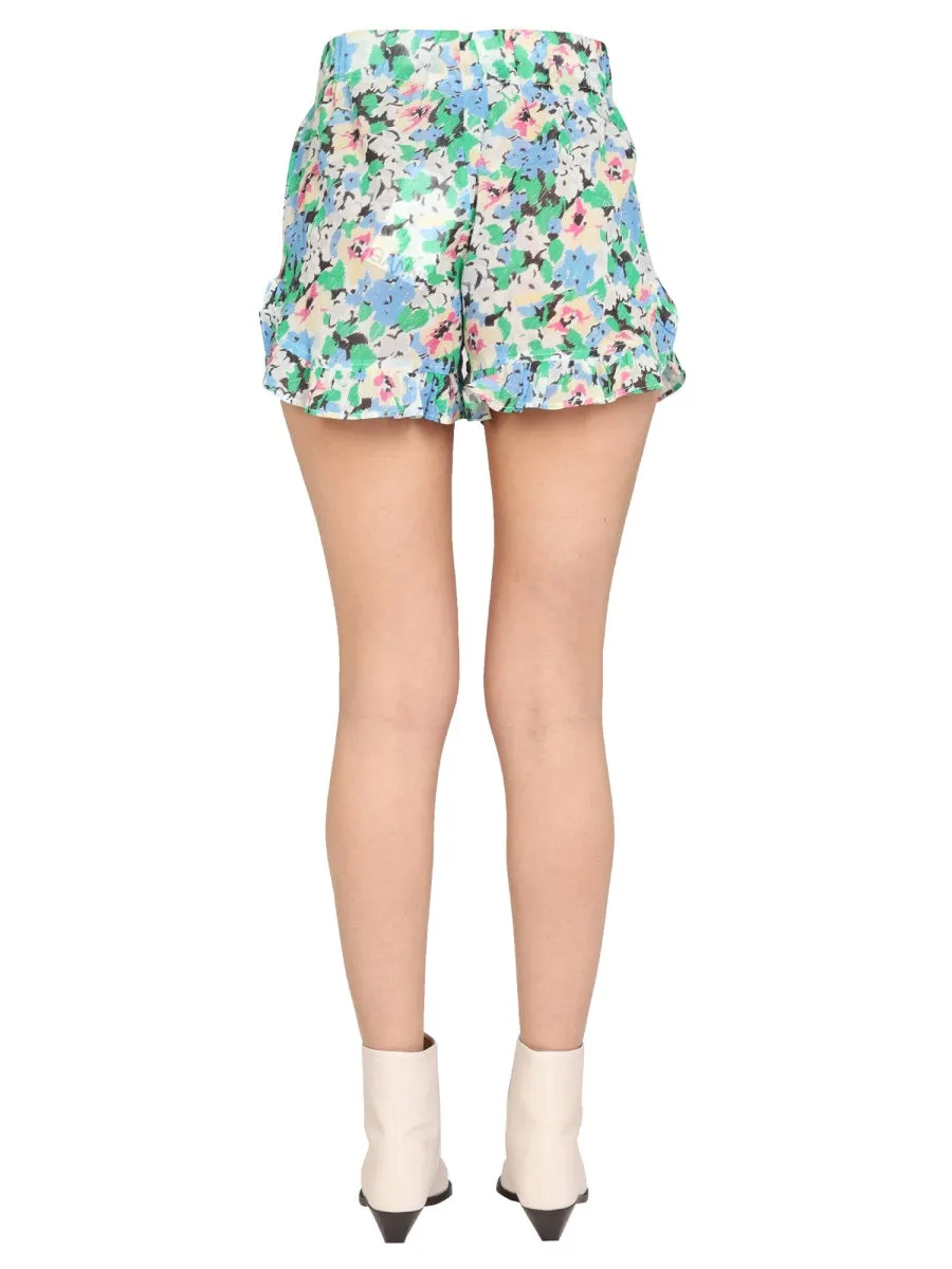 Ganni Floral Printed Shorts