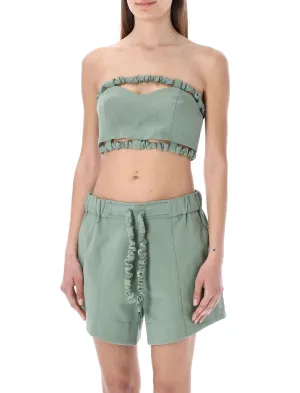 Ganni Halterneck Cropped Top