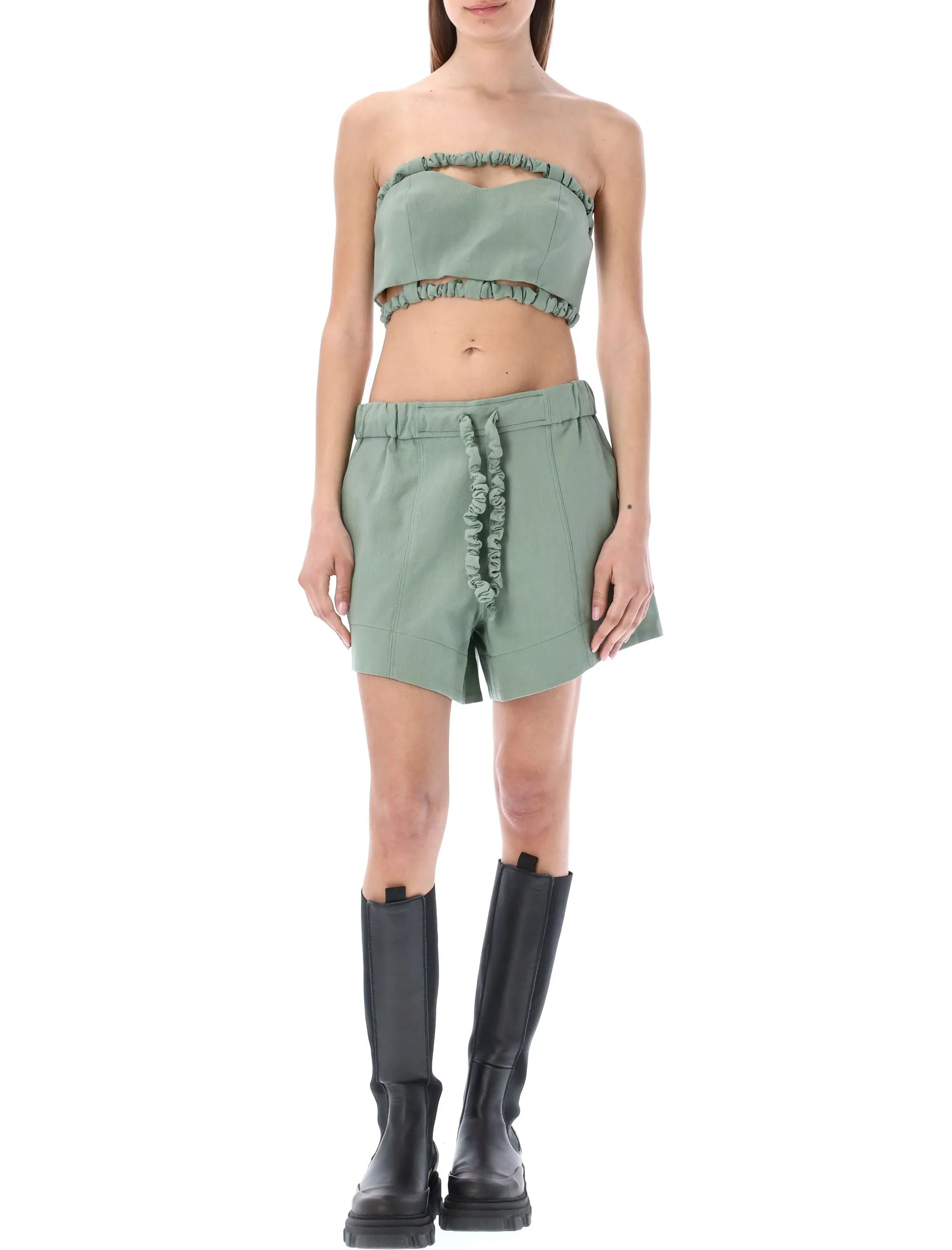 Ganni Halterneck Cropped Top