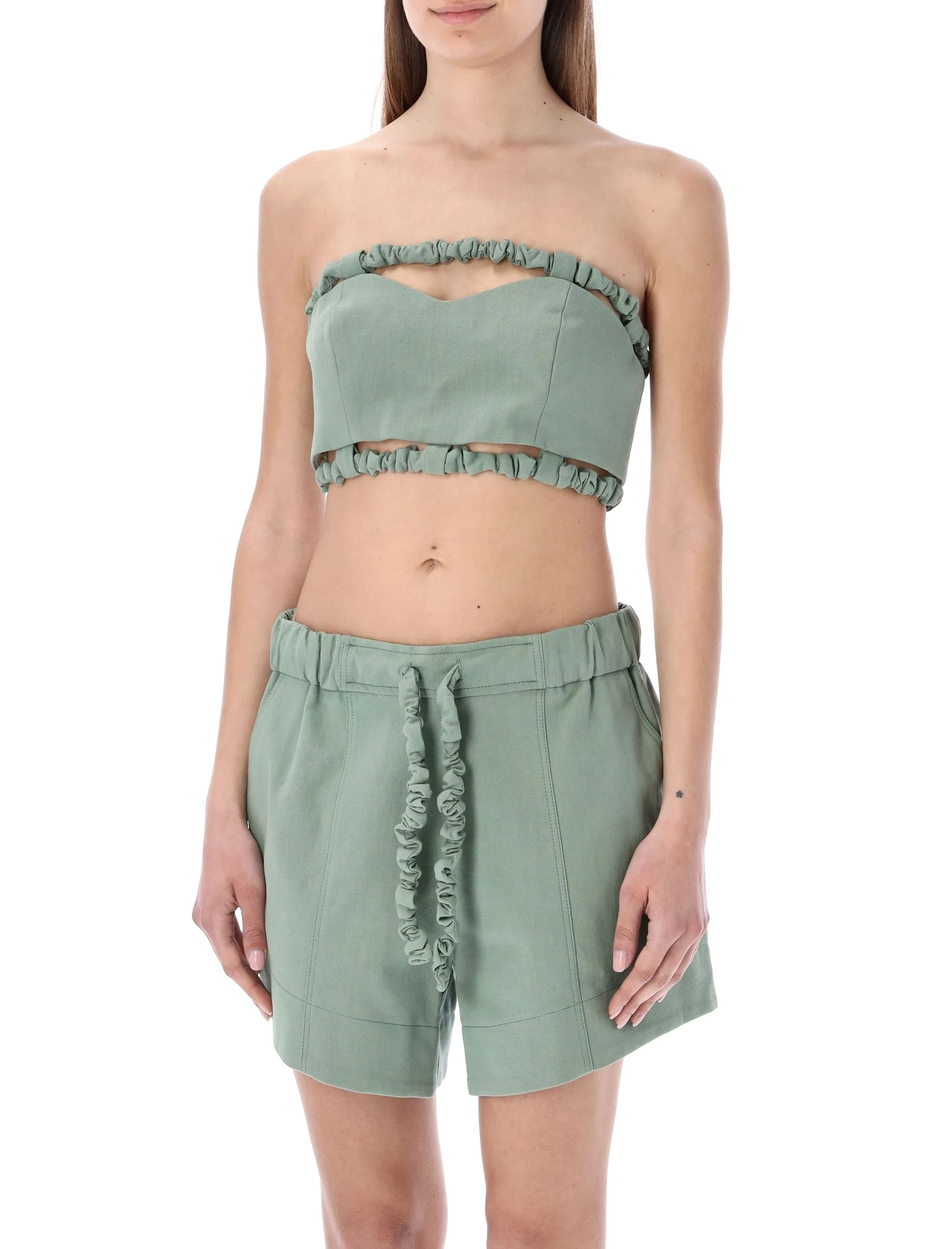 Ganni Halterneck Cropped Top
