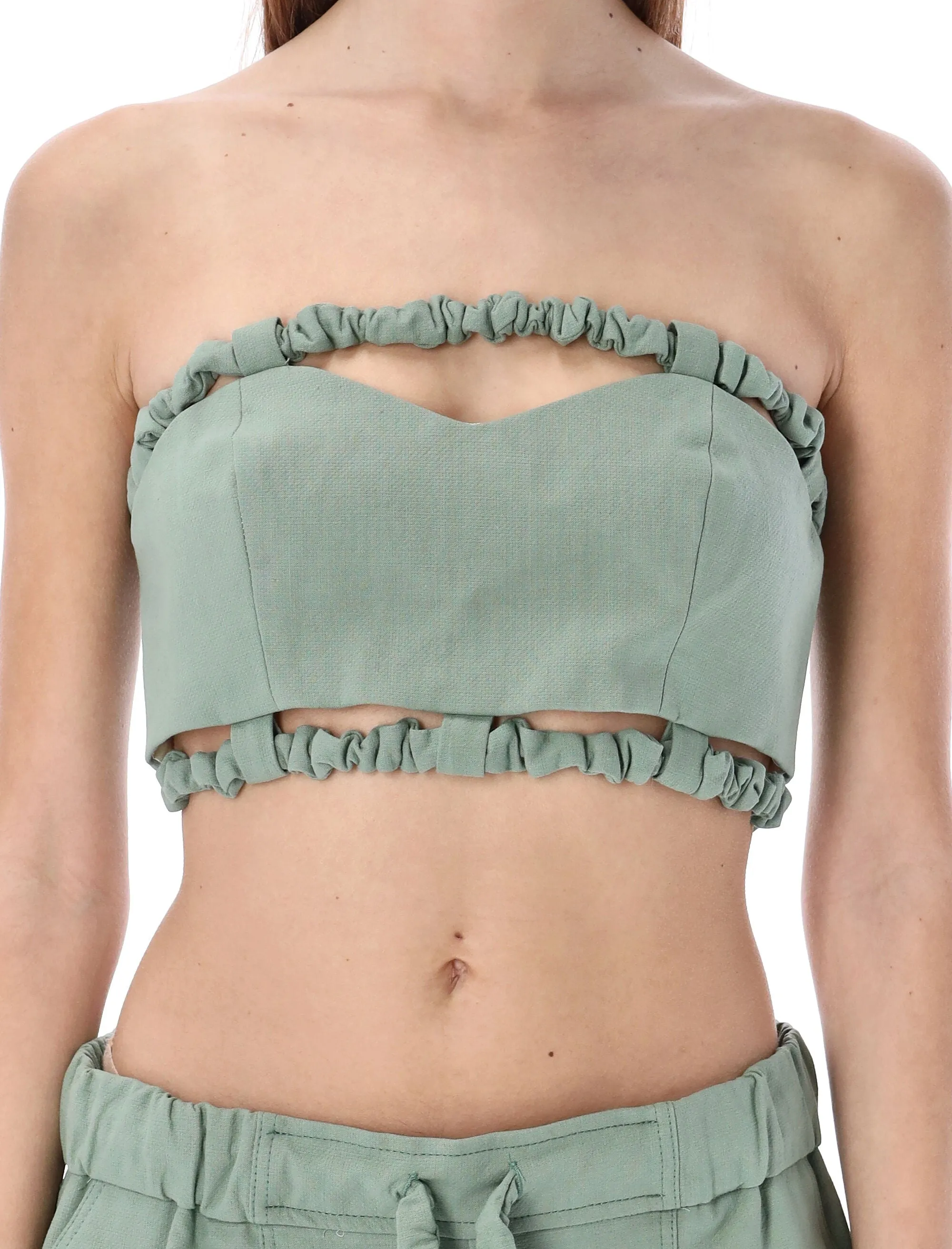 Ganni Halterneck Cropped Top
