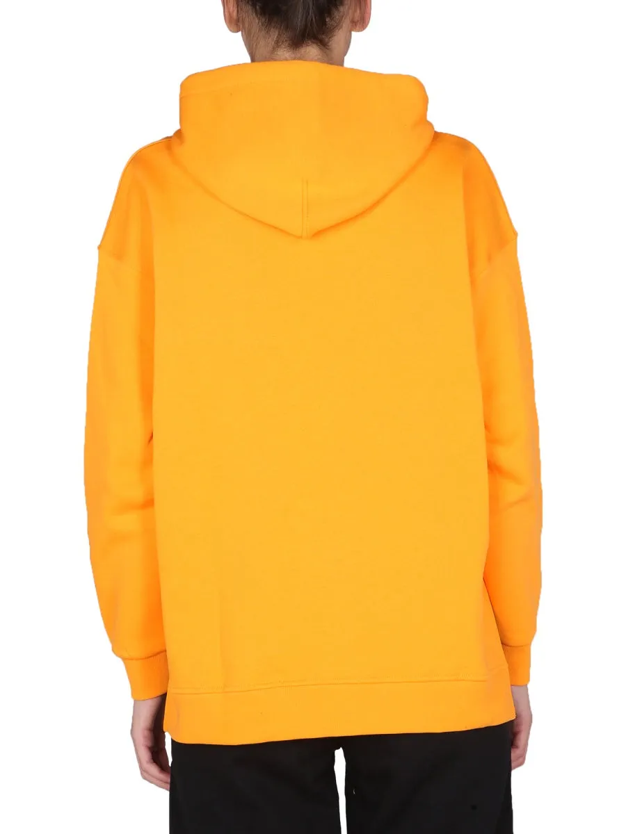Ganni Logo Embroidered Drawstring Hoodie