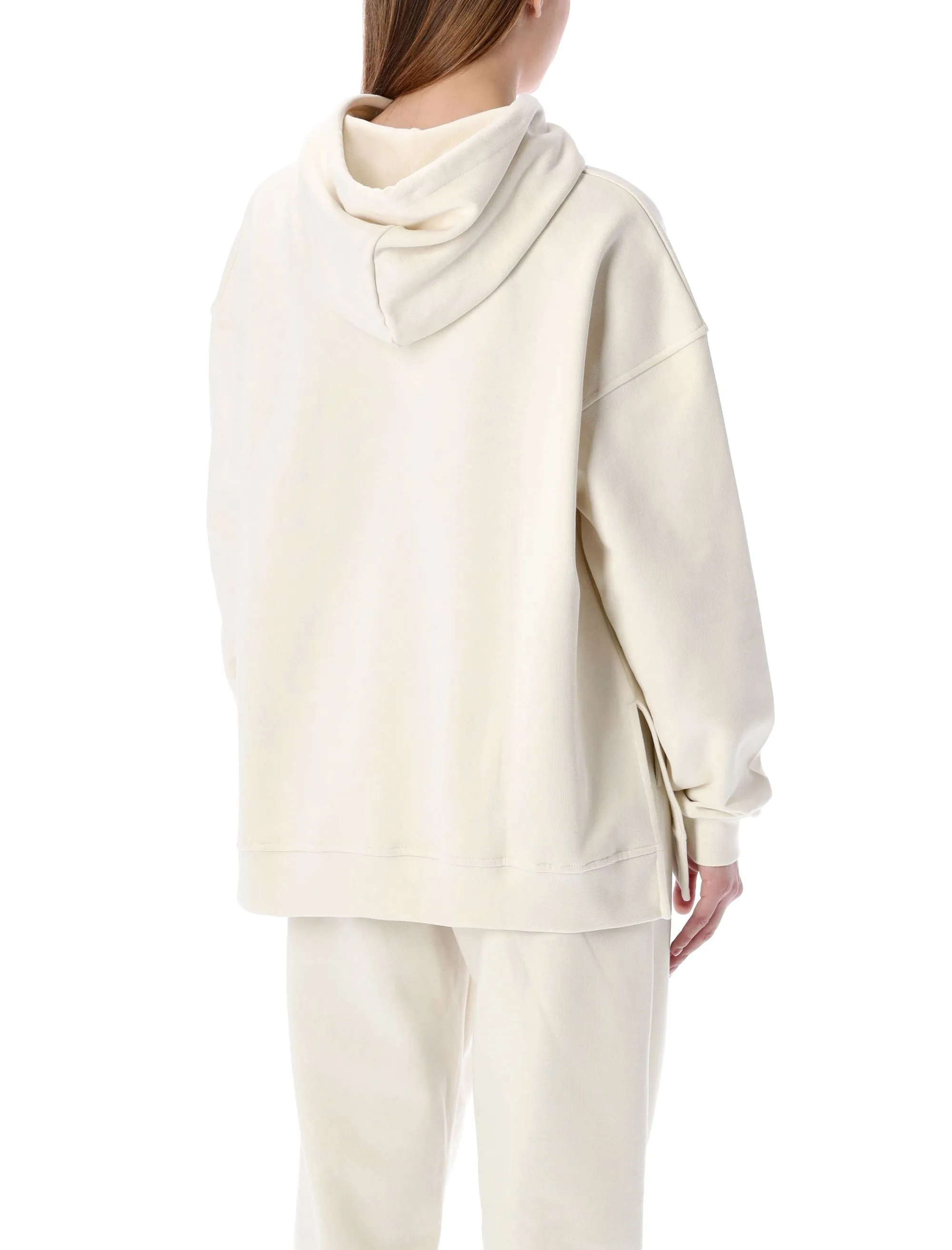 Ganni Logo Embroidered Drawstring Hoodie