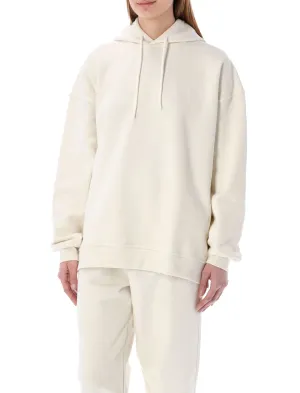 Ganni Logo Embroidered Drawstring Hoodie