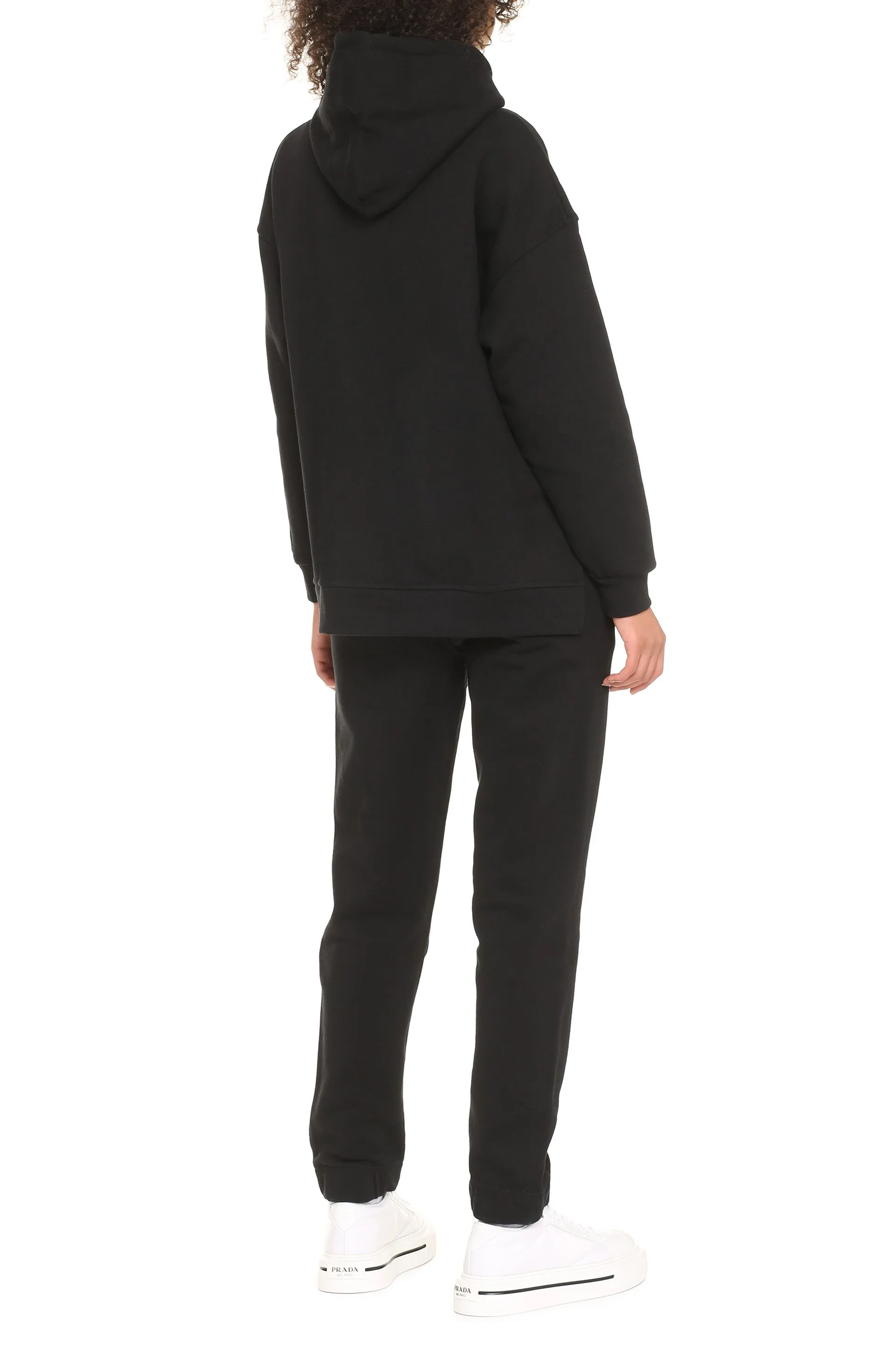 Ganni Logo Embroidered Drawstring Hoodie