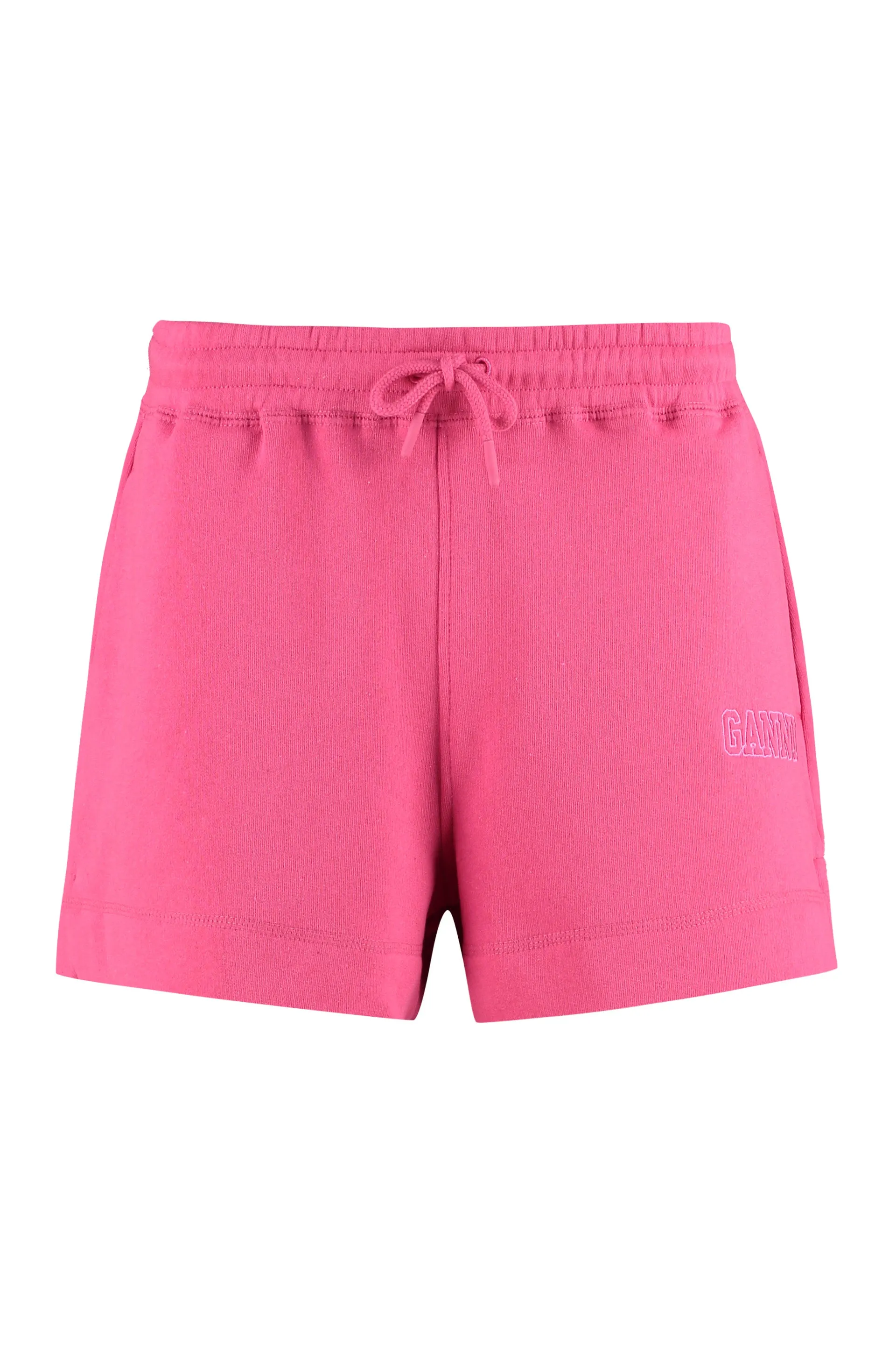 Ganni Logo Embroidered Drawstring Shorts