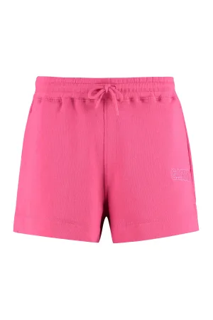 Ganni Logo Embroidered Drawstring Shorts