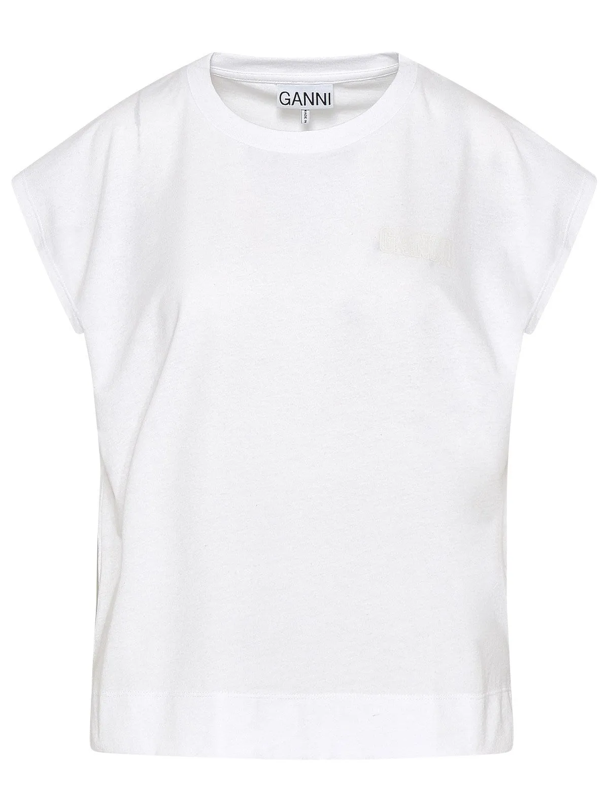 Ganni Logo Print Crewneck T-Shirt