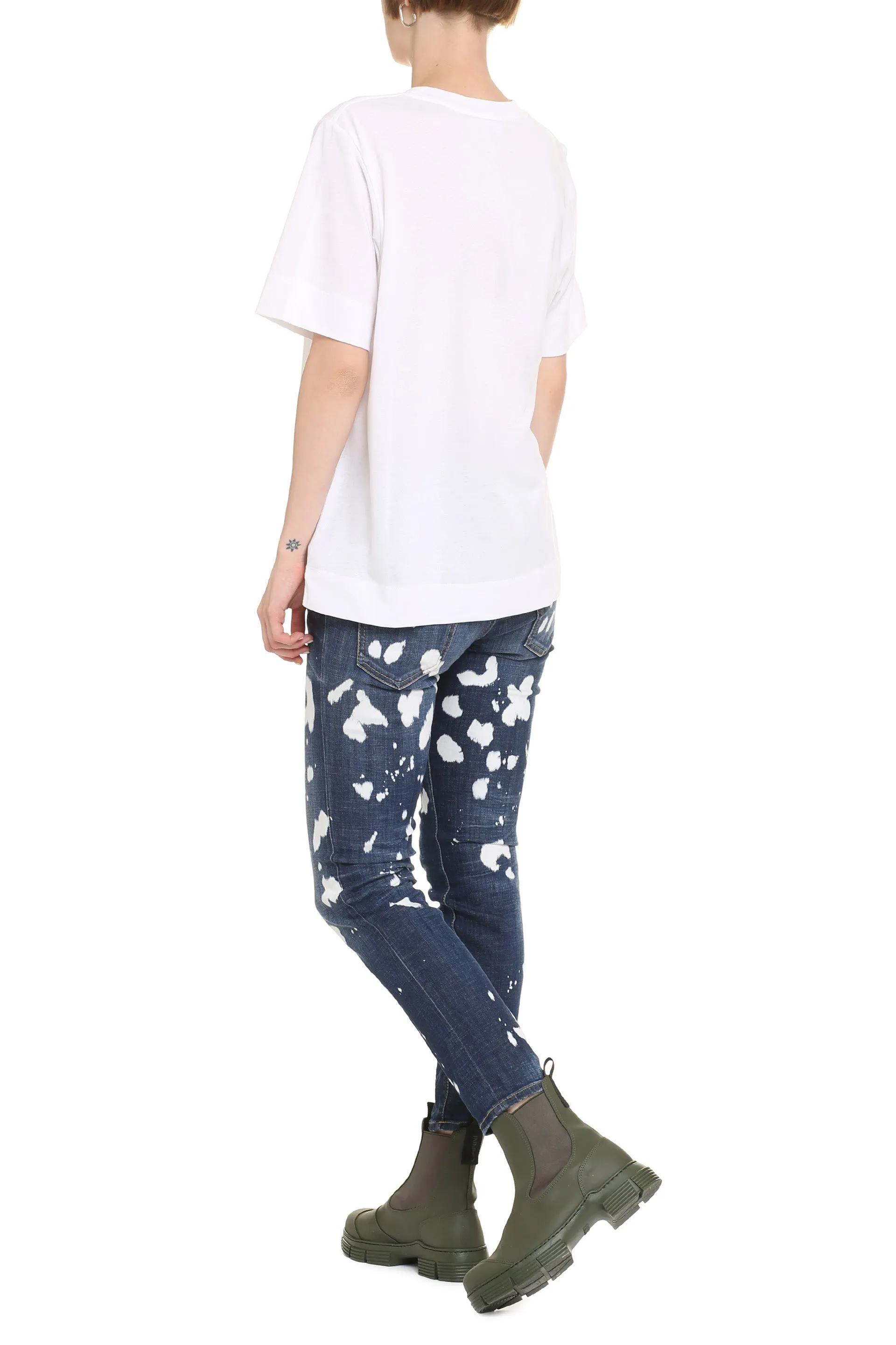 Ganni Logo Print Crewneck T-Shirt