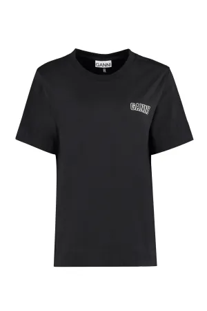 Ganni Logo Print Crewneck T-Shirt