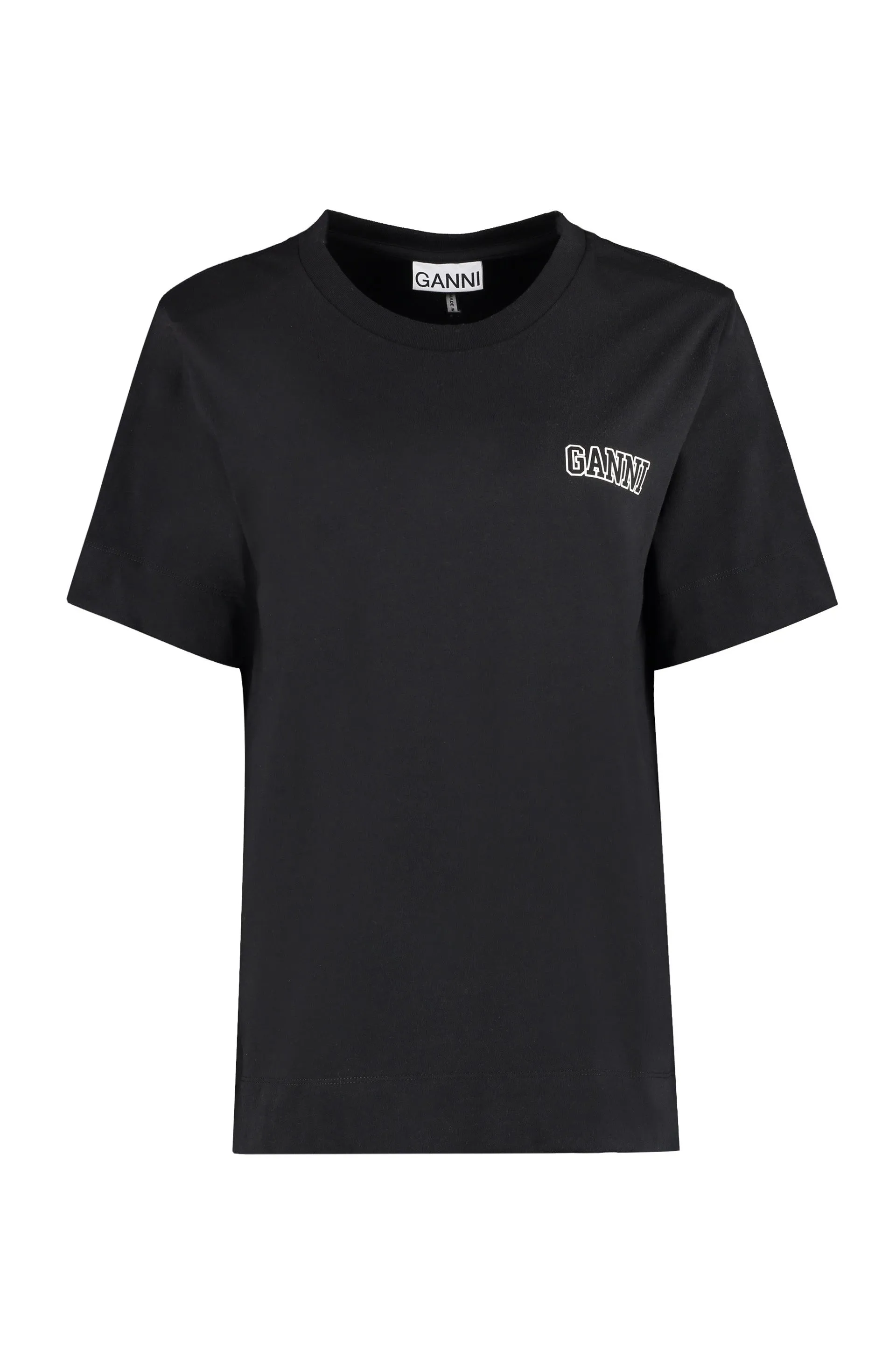 Ganni Logo Print Crewneck T-Shirt
