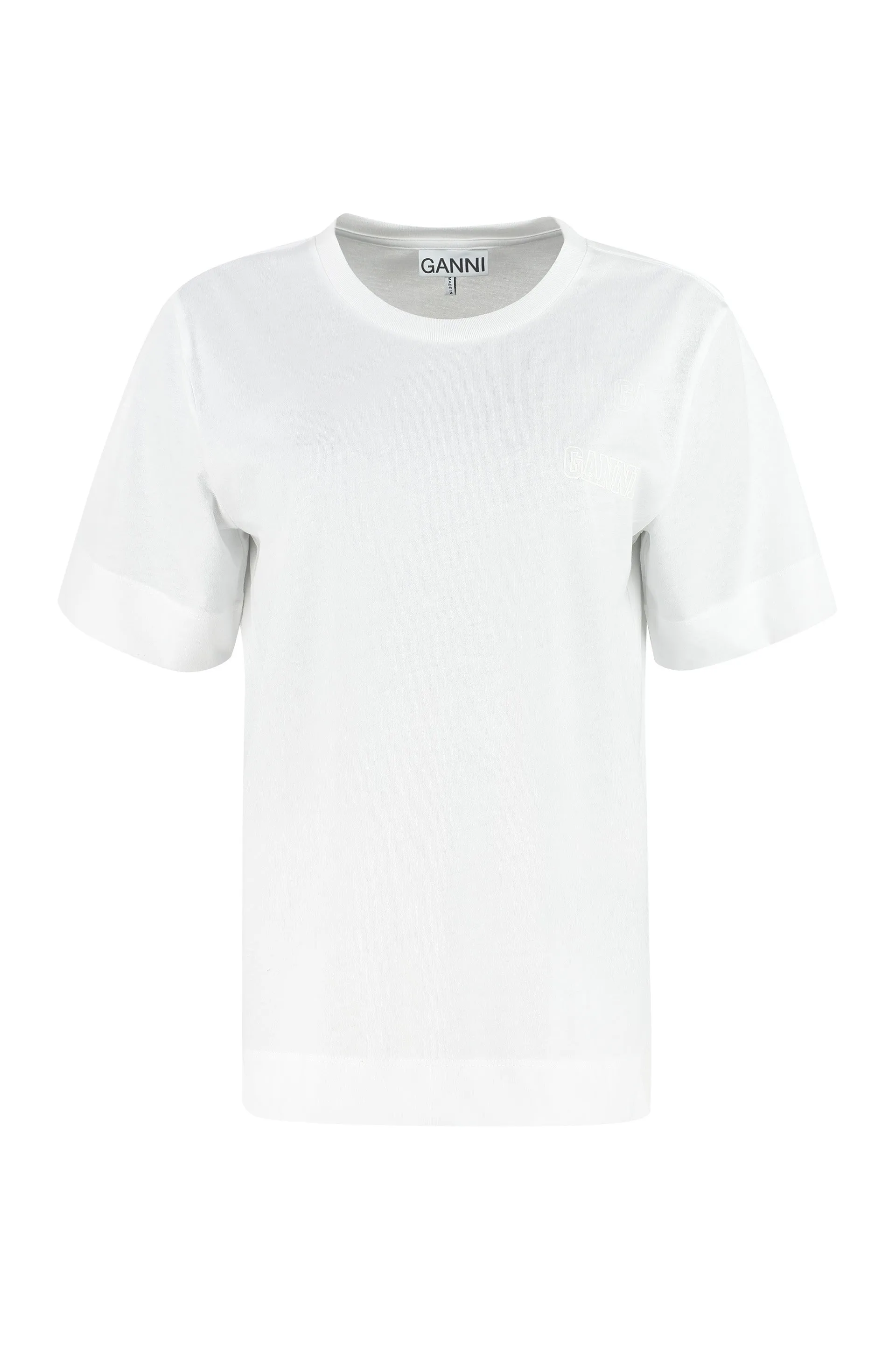 Ganni Logo Print Crewneck T-Shirt