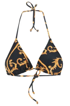 Ganni Patterned Halterneck Bikini Top